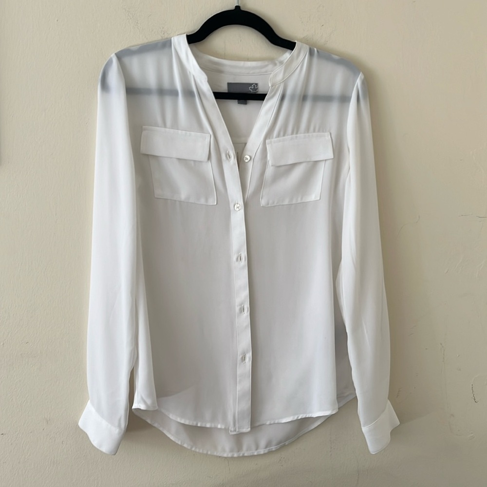 Sears White Button Down Shirt